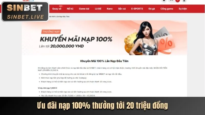 Tiền thưởng chào mừng cho người chơi mới đăng ký tài khoản VZ99 Bet.